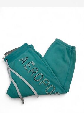 Aeropostale Teal Kids Joggers with Logo Embroidery